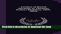 Read Book Letters of David Ricardo to Thomas Robert Malthus, 1810-1823; E-Book Free