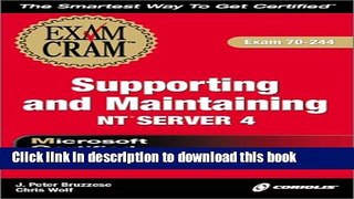 Read MCSE Supporting and Maintaining NT Server 4 Exam Cram  Ebook Free