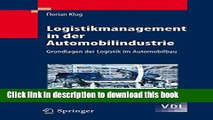 [PDF] Logistikmanagement in der Automobilindustrie: Grundlagen der Logistik im Automobilbau