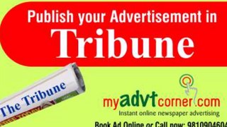 The Tribune Classified Advertisement Rates, Rate Card, Tariff and Discounted Packages