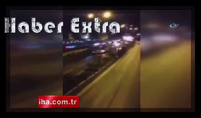 Darbeci hainler tankla araçları böyle ezdi