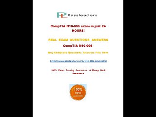 Passleader N10-006 Study Material