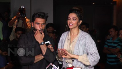 Ranveer Singh Deepika Padukone At Madaari Screening