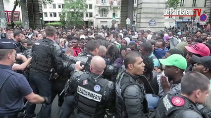 Download Video: Evacuation sous tension de 2500 migrants à Paris