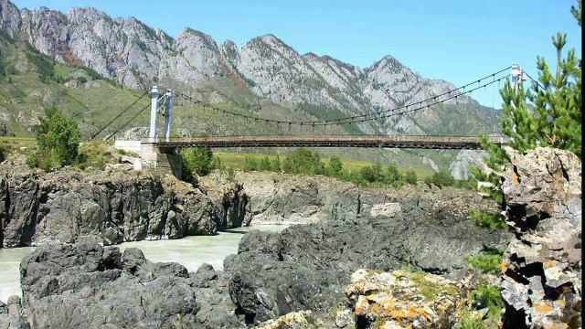 Что посмотреть на Алтае. Достопримечательности Алтая. Ороктойский мост и Тельдекпенские пороги