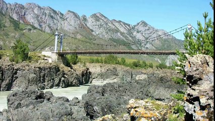 Что посмотреть на Алтае. Достопримечательности Алтая. Ороктойский мост и Тельдекпенские пороги