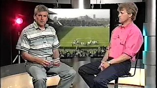 Tommy Troelsen og Morten Olsen analyserer Danmarks 1-1 kamp mod Irland i 1993