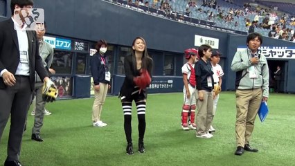 4/27（水）小柳ゆきさん国歌独唱＆始球式ダイジェスト