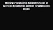 READ book  Military Cryptanalysis: Simpler Varieties of Aperiodic Substitution Systems (Cryptographic