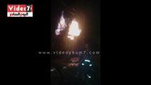 بالفيديو.. شاهد اللقطات الأولى لحريق هائل فى مصنع بويات بأكتوبر