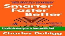 Read Books Smarter Faster Better: The Secrets of Being Productive in Life and Business E-Book Free