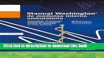 Download Manual Washington de medicina interna ambulatoria (Spanish Edition) [PDF] Online