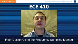 27 - Filter Design Using the Frequency Sampling Method