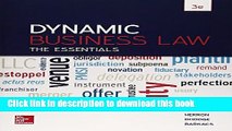 Read Book Dynamic Business Law: The Essentials, 3dr Edition ebook textbooks