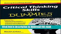 Download Book Critical Thinking Skills For Dummies ebook textbooks