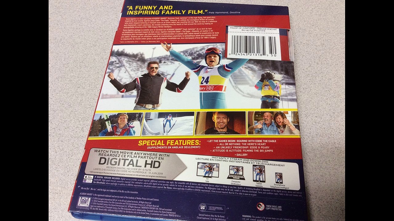 Critique Blu-ray Eddie the Eagle