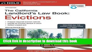 Read Book California Landlord s Law Book, The: Evictions (California Landlord s Law Book Vol 2 :