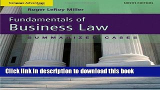 Read Book Cengage Advantage Books: Fundamentals of Business Law: Summarized Cases ebook textbooks
