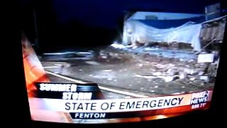 Tornado damage in Fenton, Michigan August 24, 2007