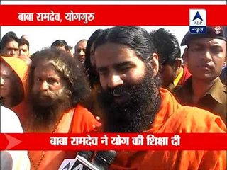 Ramdev's yoga sessions for foreign devotees in Kumbh Mela