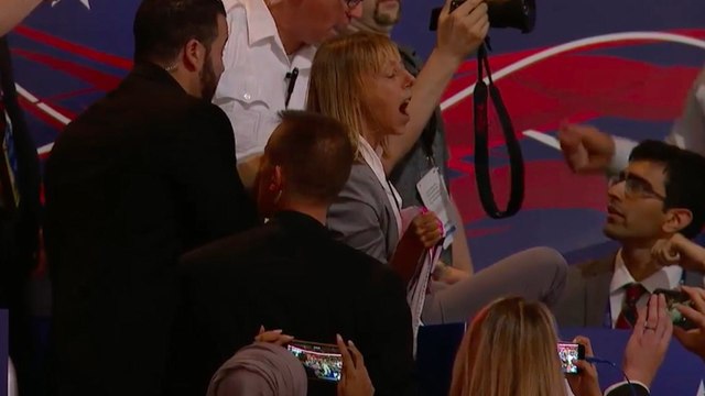Trump got interrupted by a protester and he was not having it.