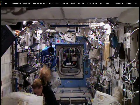 15.07.2016 Rubins working in Kibo Lab