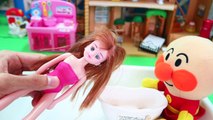 アンパンマンの美容室 おもちゃアニメ お風呂でシャンプーごっこ Shampoo Hair Training