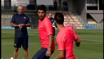 Suárez prepara la temporada con el Barça y elogia a Gomes