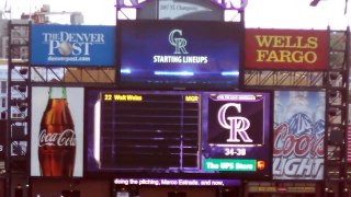 Colorado Rockies Starting Lineup vs. Milwaukee Brewers 6/20/14