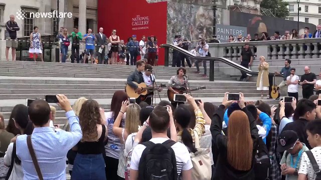 Mayor Sadiq Khan takes selfies with the Vamp