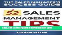 Download Books 52 Sales Management Tips: The Sales Managers  Success Guide PDF Online