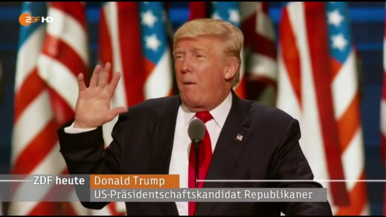 ZDF 22.07.2016 19Uhr heute 'Nationale Untertöne' in den USA