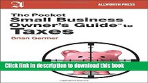 Read Books The Pocket Small Business Owner s Guide to Taxes (Pocket Small Business Owner s Guides)