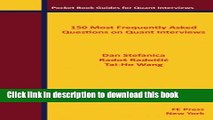Download Books 150 Most Frequently Asked Questions on Quant Interviews (Pocket Book Guides for