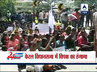 Protests inside, outside Kerala Assembly against Kurien's role in Suryanelli rape case