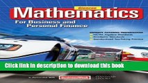 Read Books Mathematics for Business and Personal Finance Student Edition ebook textbooks