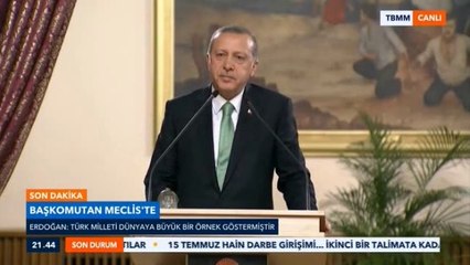 Cumhurbaşkanı Erdoğan'ın  sözleri ayakta alkışlandı