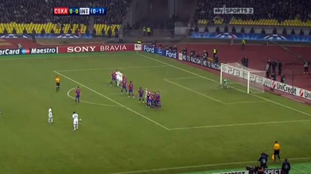 اهداف مباراة انتر ميلان و سيسكا موسكو 1-0 اياب ربع نهائي دوري الابطال 2010