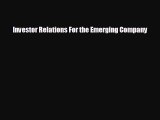 Pdf online Investor Relations For the Emerging Company