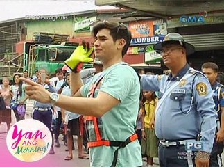 Yan Ang Morning!: Fabio Ide and Chariz Solomon as traffic enforcers