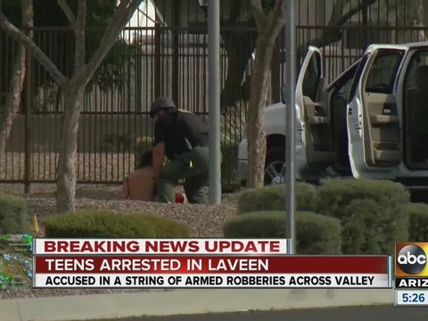 PHX PD: 5 teen suspects linked to 5 robberies