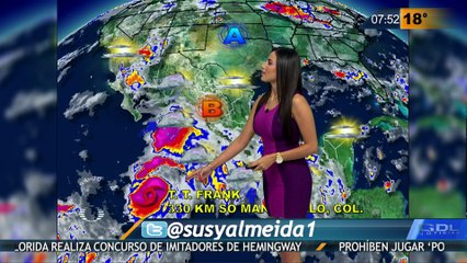 Susana Almeida Pronostico del Tiempo 22 de Julio de 2016