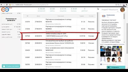 Webtransfer Finance  Выплата 27 08 14