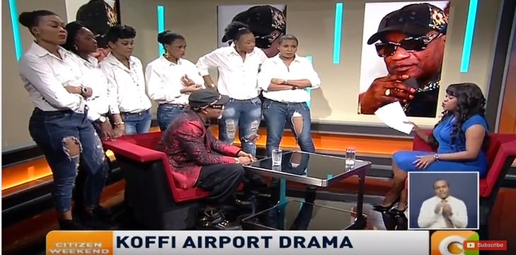 Avant son arrestation, Koffi olomidé et ses danseuses dans une émission de Télé Kenyane