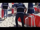 Salento - Guardia Costiera sequestra ombrelloni e lettini abusivi (22.08.16)