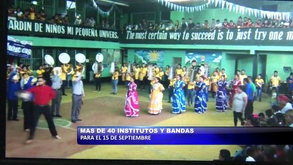Mas de 40 institutos y bandas para el 15 de septiembre