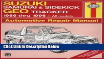 Download Suzuki Samurai   Sidekick Geo Tracker 1986 Thru 1996: All Models (Haynes Automotive