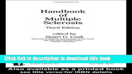 [PDF] Handbook of Multiple Sclerosis, Third Edition (Neurological Disease and Therapy) Popular