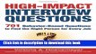 [PDF] High-Impact Interview Questions: 701 Behavior-Based Questions to Find the Right Person for