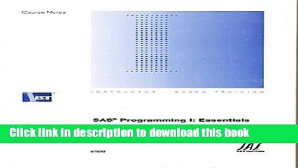 [Read PDF] SAS Programming I : Essentials Course Notes Ebook Free